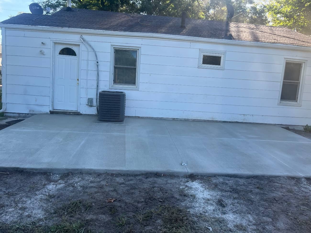 concrete slab for backyard