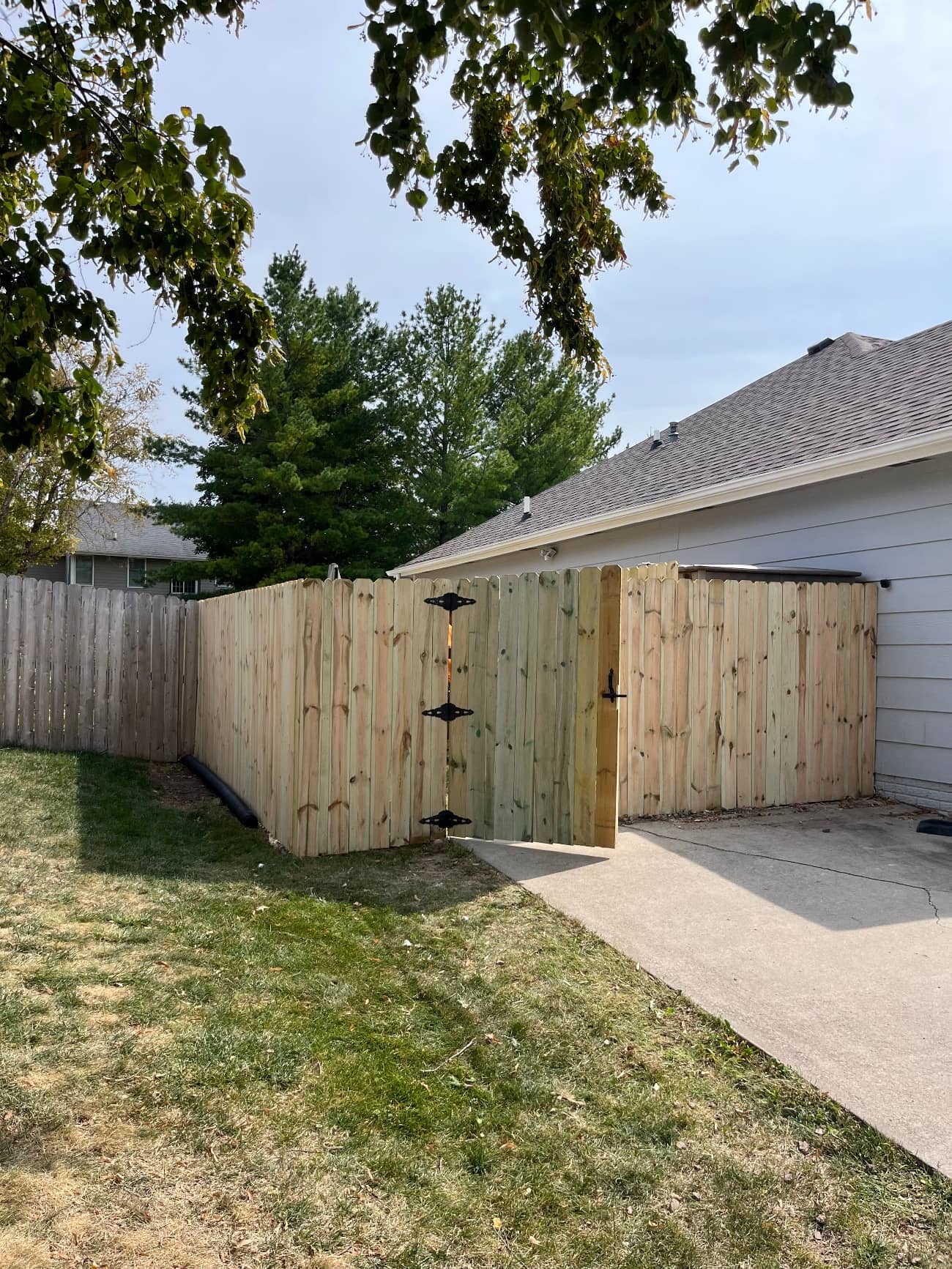 new wood fence